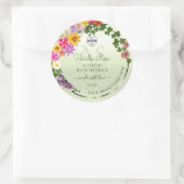 Floral Pastel Green Product Labels Initiaal Logo (Tas)