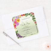 Floral Pastel Green Product Labels met Initialen (Envelop)