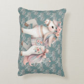 Floral Pastel Horse Fantasy Illustratie Accent Kussen (Achterkant (Verticaal))