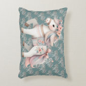 Floral Pastel Horse Fantasy Illustratie Accent Kussen (Voorkant(Verticaal))