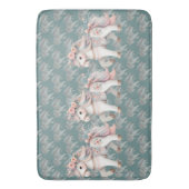 Floral Pastel Horse Fantasy Illustratie Badmat (Voorkant Verticaal)
