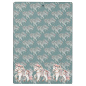 Floral Pastel Horse Fantasy Illustratie Klembord (Achterkant)
