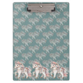 Floral Pastel Horse Fantasy Illustratie Klembord (Voorkant)