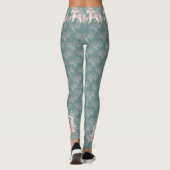 Floral Pastel Horse Fantasy Illustratie Leggings (Achterkant)