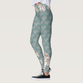 Floral Pastel Horse Fantasy Illustratie Leggings (Links)