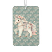Floral Pastel Horse Fantasy Illustratie Luchtverfrisser (Achterkant)