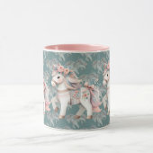 Floral Pastel Horse Fantasy Illustratie Mok (Midden)