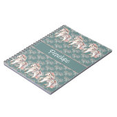 Floral Pastel Horse Fantasy Illustratie Notitieboek (Linkerzijde)