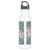 Floral Pastel Horse Fantasy Illustratie Planner Waterfles (Achterkant)