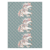 Floral Pastel Horse Fantasy Illustratie Tafelkleed (Voorkant)