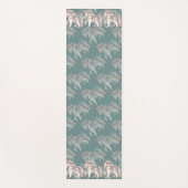 Floral Pastel Horse Fantasy Illustratie Yogamat (Voorkant)