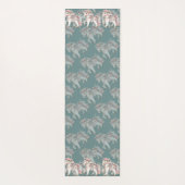 Floral Pastel Horse Fantasy Illustratie Yogamat (Achterkant)