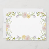 Floral Pastel Lijst en Gold Cross | doop Bedankkaart (Achterkant)