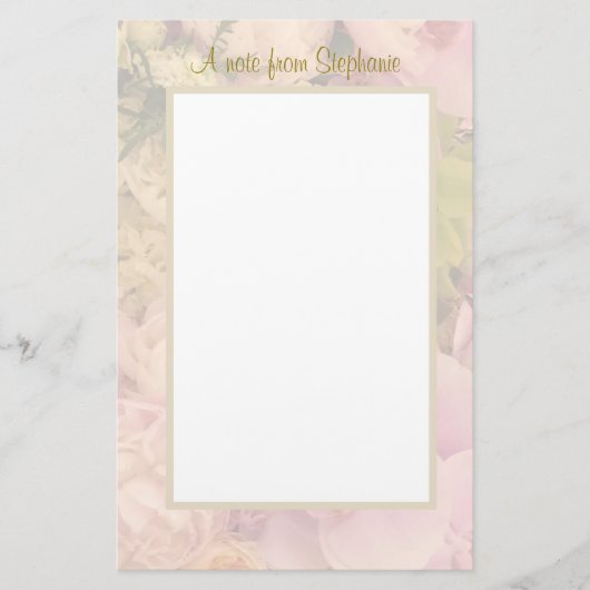 Floral Pastel met papier voor het schrijven van na (Voorkant)