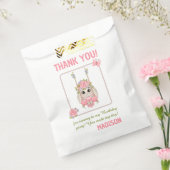 Floral pastel roze ballerina bunny Hartelijk dank Bedankzakje (Gezegeld)