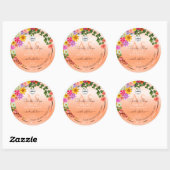 Floral Pastel Salmon Product Labels Monogram Logo (Vel)