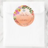 Floral Pastel Salmon Product Labels Monogram Logo (Tas)