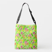 Floral Pastel Tulip Flowers Crossbody Tas (Achterkant)