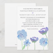 Floral Pastel Waterverf Huwelijksuitnodiging Kaart (Voorkant / Achterkant)