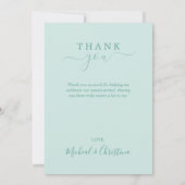 Floral Pastel Waterverf krans Bedankkaart (Achterkant)