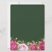 Floral Pastel Waterverf Roos Bruiloft Kaart (Achterkant)