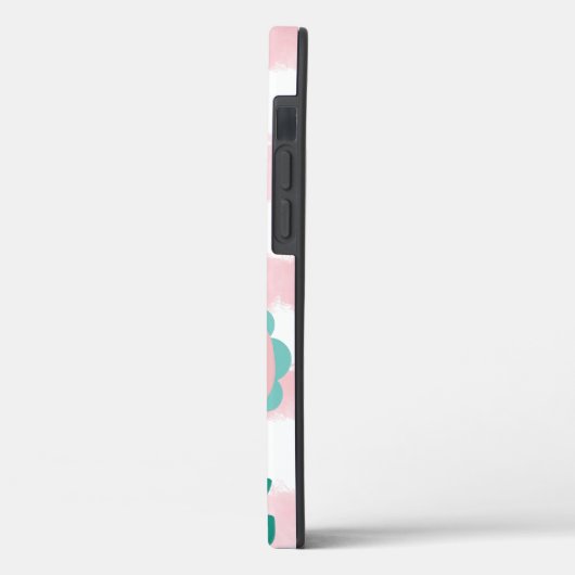  Floral Pastel Waterverf Stripes Butterfly Case-Mate iPhone Case (Achterkant / Links)