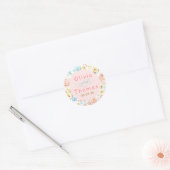 Floral Pastel Whimsical Elegant Wedding Ronde Sticker (Envelop)