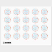 Floral Pastel Whimsical Elegant Wedding Ronde Sticker (Vel)