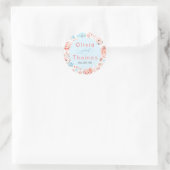 Floral Pastel Whimsical Elegant Wedding Ronde Sticker (Tas)