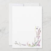 Floral Pastel Wildflower bedankje Bedankkaart (Achterkant)