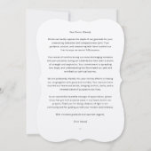 Floral Pastor Waardering Dank u kaart (Achterkant)