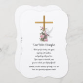 Floral Pastor Waardering Dank u kaart (Voorkant / Achterkant)