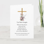 Floral Pastor Waardering Dank u kaart (Voorkant)