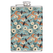 Floral Patchwork Halloween Bats & Flowers Heupfles (Voorkant)