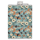 Floral Patchwork Halloween Bats & Flowers Heupfles (Achterkant)