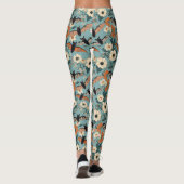 Floral Patchwork Halloween Bats & Flowers Leggings (Achterkant)