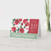 Floral Patchwork Happy Jubileum Kaart (Voorkant)