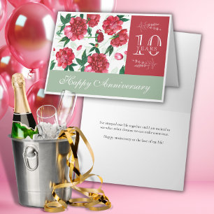 Floral Patchwork Happy Jubileum Kaart