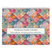 Floral Patchwork Quilt wandkalender Kalender (Hoes)