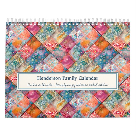 Floral Patchwork Quilt wandkalender Kalender (Hoes)