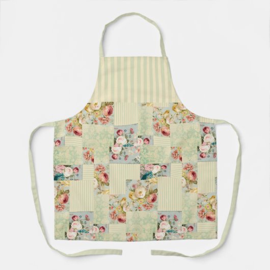 Floral patchwork schort (Voorkant)