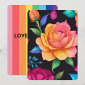 Floral Patern Roos Kaart (Voorkant / Achterkant)