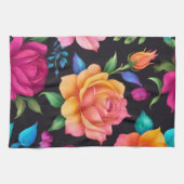 Floral Patern Roos Keukenhanddoeken (Horizontaal)