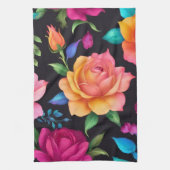 Floral Patern Roos Keukenhanddoeken (Verticaal)