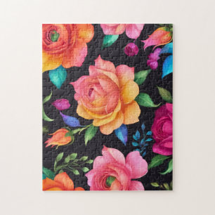 Floral Patern Roos Puzzel Legpuzzel