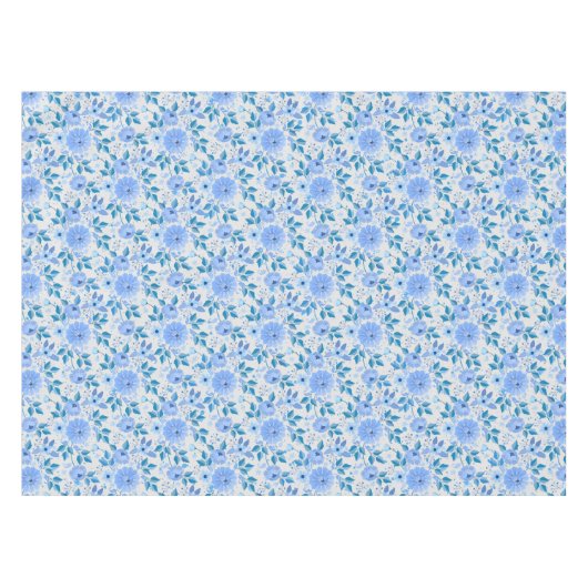 Floral patroon.06.FR. Blauw offwhite BG Tafelkleed (Voorkant (Horizontaal))