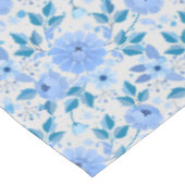 Floral patroon.06.FR. Blauw offwhite BG Tafelkleed (Gekanteld)