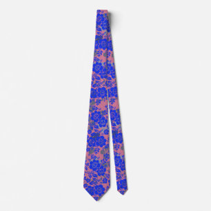 Floral patroon 15.blue.bx4 Roze BG Stropdas