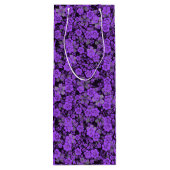 Floral patroon 15.Paars.b Black BG Wijn Cadeautas (Achterkant)