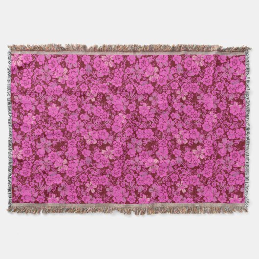 Floral patroon 15.Roze DRed BG Deken (Voorkant)